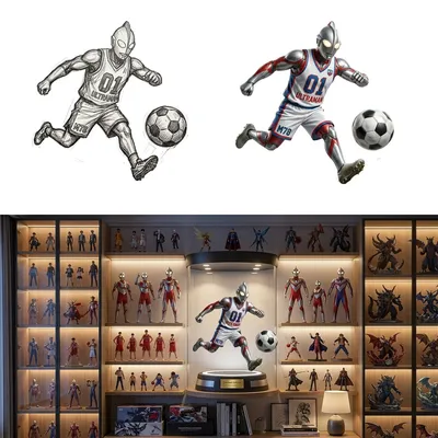 3D Printed Soccer Ultraman Figurine Model
