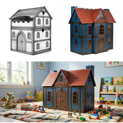 Wireframe Castle Toy Storage Transforms Playtime