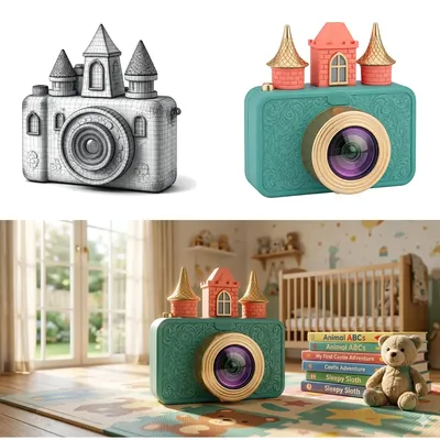 Wireframe Castle Camera Ignites Imagination in the Nursery