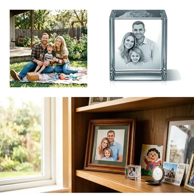 My Family's Love Etched in Crystal