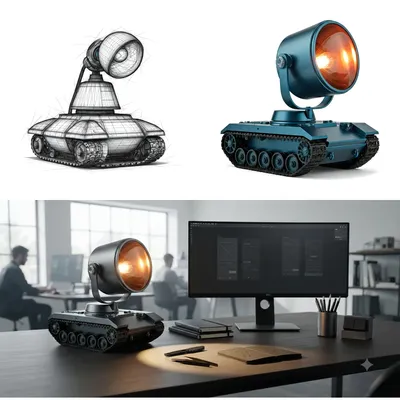 Libérez votre créativité : la révolution des lampes de bureau en forme de char