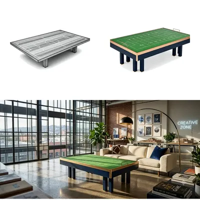 The Goal-Getter: How a Football Field Coffee Table Scored Big in a Creative Studio