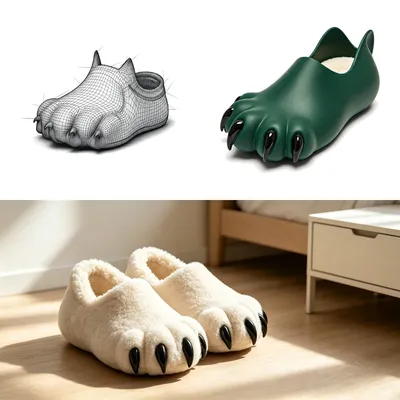 Purr-fectly Cozy: Cat Paw Slippers for Your Sunlit Sanctuary