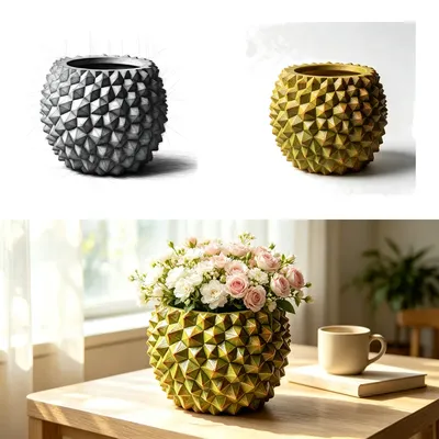 Spiky Statement: The Durian Pot for Your Modern Desktop
