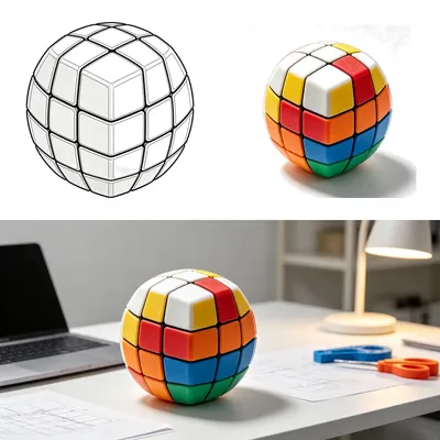 The Wireframe Sphere: More Than Just a Rubik's Cube