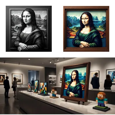 Pixels Meet Renaissance: My Minecraft Mona Lisa Takes Shape