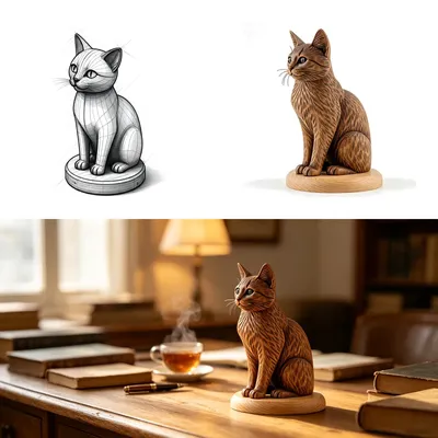 My Little Wooden Cat: A Daily Dose of Delight