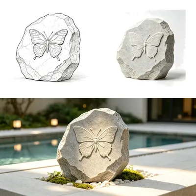 My Butterfly Stone: A Quiet Strength for My Garden