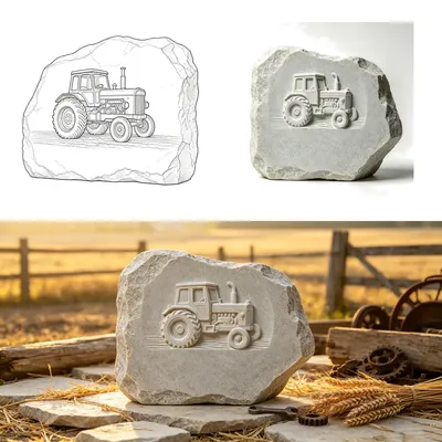 From Farm Field to Modern Garden: My Custom Tractor Stone