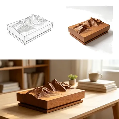My Mountains, Carved in Wood: A Reflection for My Study
