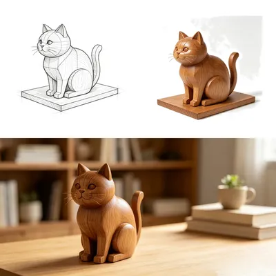 My Desk's New Best Friend: A Laser-Engraved Cat Story
