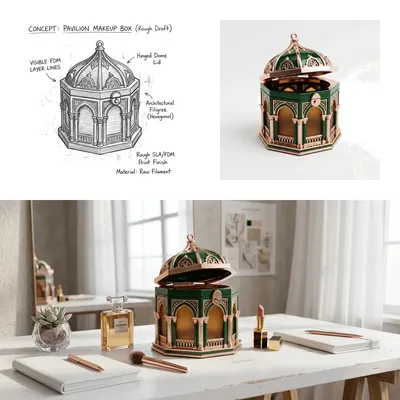 Architektur auf dem Schminktisch: Der Pavilion Makeup Organizer