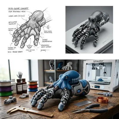 Il guanto Octopus Studio: la biologia marina incontra la precisione del banco di lavoro