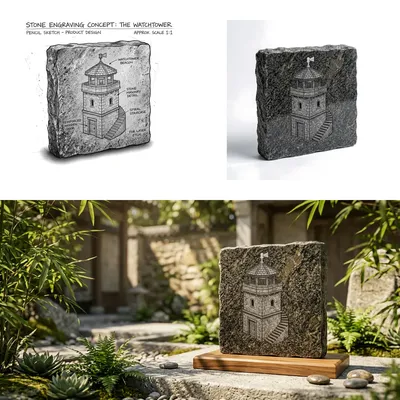 A Grounding Presence: Why I Anchored My Bamboo Courtyard with a Dark Granite Watchtower