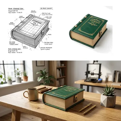 Desk Clutter Kills Focus: Why We Engineered a Storage Box Shaped Like an Antique Tome