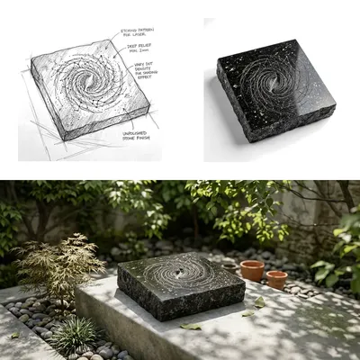 Grounding the Courtyard: A Custom Milky Way Slate Garden Anchor