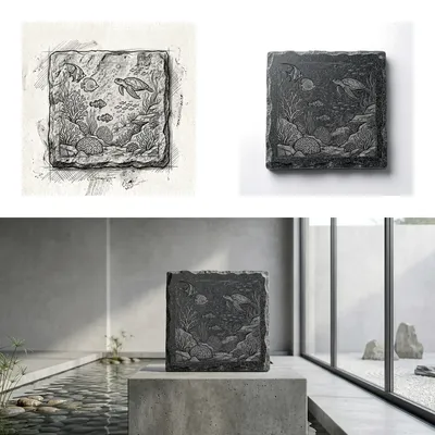Grounding a Minimalist Space: A Custom Slate Underwater Seascape