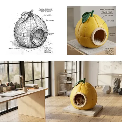 The Pomelo Pod: Citrus-Inspired Architectural Shelter for Creative Workspaces