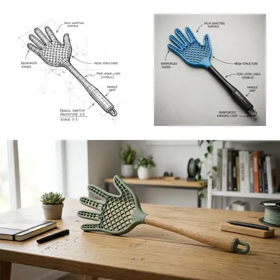 Redesigning the Flyswatter: How a Sage-Green Palm Became Studio Decor